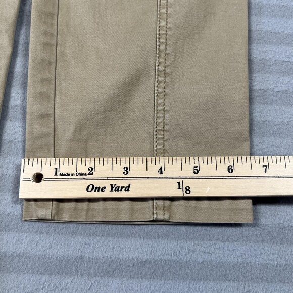 WHBM The Pret-A-Jet Pants Womens 10 Long Khaki High-Rise Utility Straight Leg - Picture 9 of 13